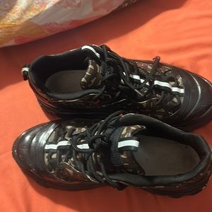 Burberry Brown E-canvas Monogram Arthur Sneakers used shoes